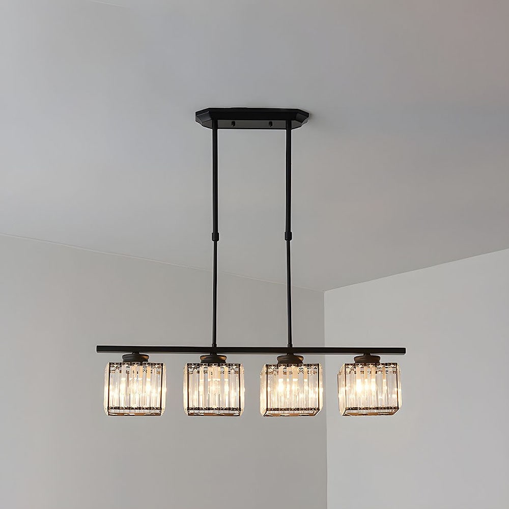 Nordic Pendant Light Multi-Head Long Glass Shades Dining