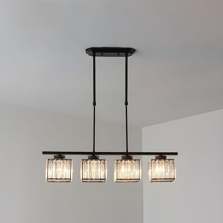 Nordic Pendant Light Multi-Head Long Glass Shades Dining