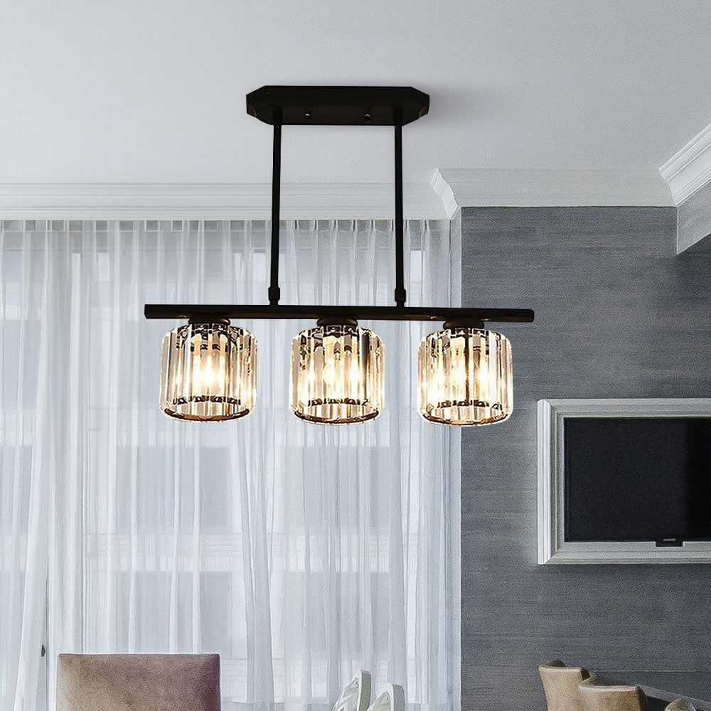 Nordic Pendant Light Multi-Head Long Glass Shades Dining