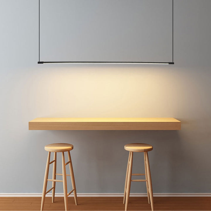 Zynar Minimalistic Linear Pendant Light, Black