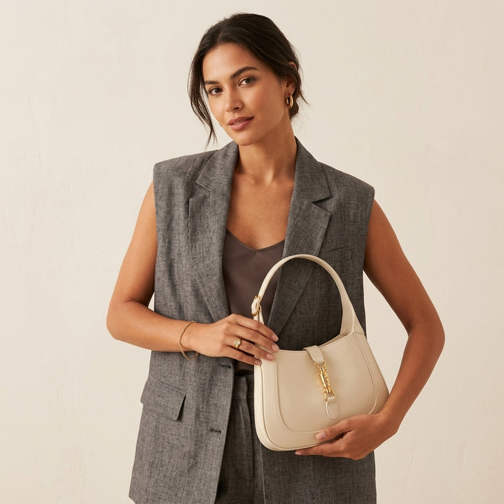 Cleo – Mini Leather Shoulder Bag, Small Hobo Purse for Women