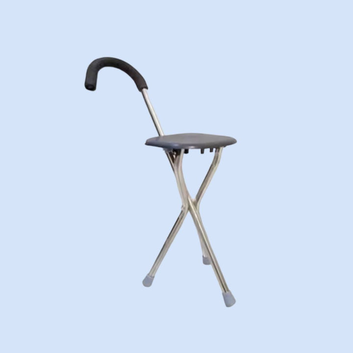 CrutchSeat - Foldable Stool for Comfort - Lightweight and Portable