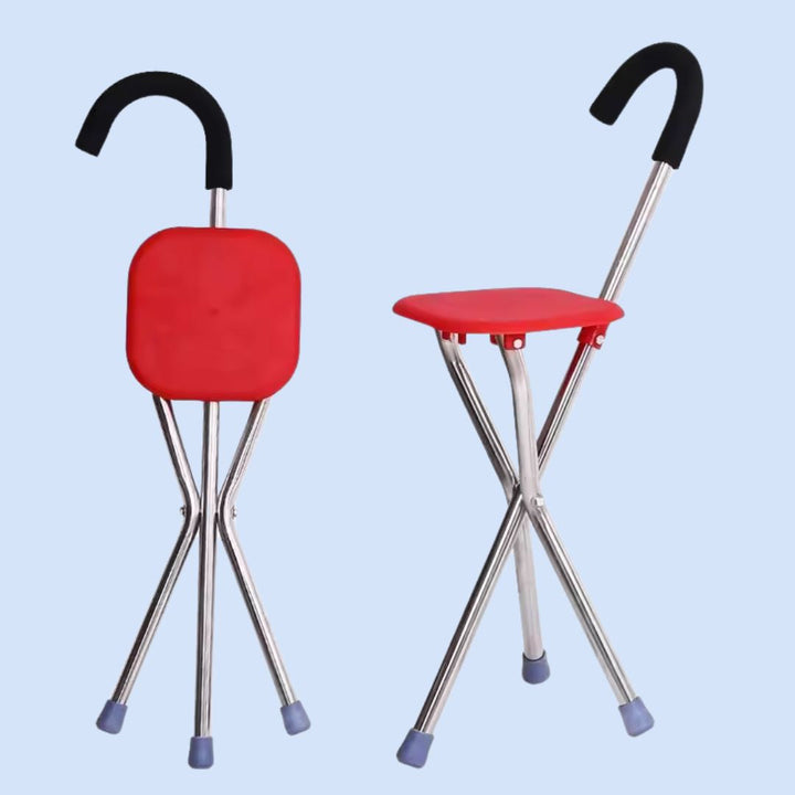 CrutchSeat - Foldable Stool for Comfort - Lightweight and Portable