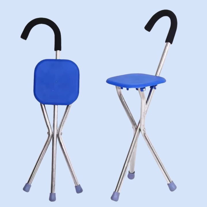 CrutchSeat - Foldable Stool for Comfort - Lightweight and Portable
