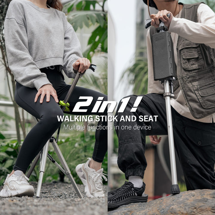 CrutchSeat - Foldable Stool for Comfort - Lightweight and Portable