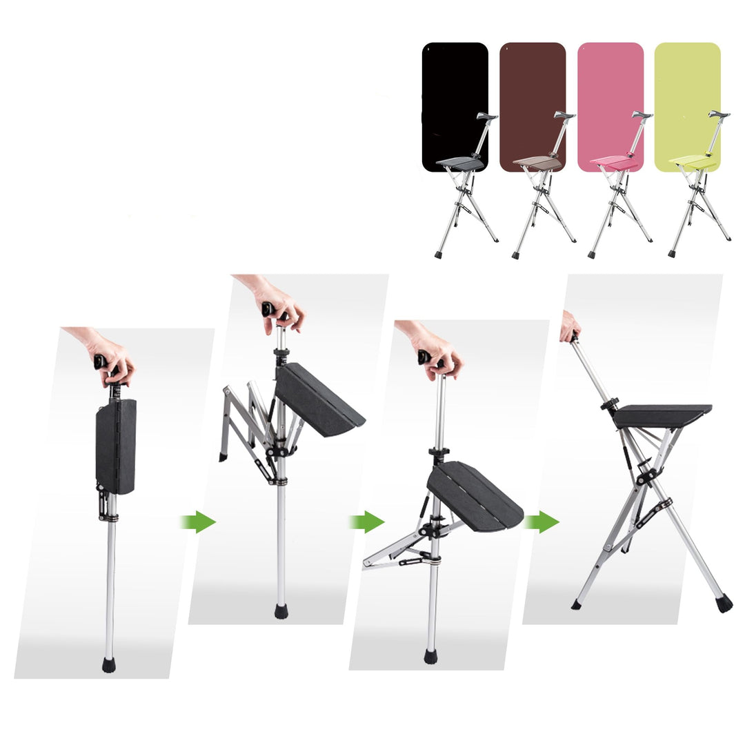 CrutchSeat - Foldable Stool for Comfort - Lightweight and Portable