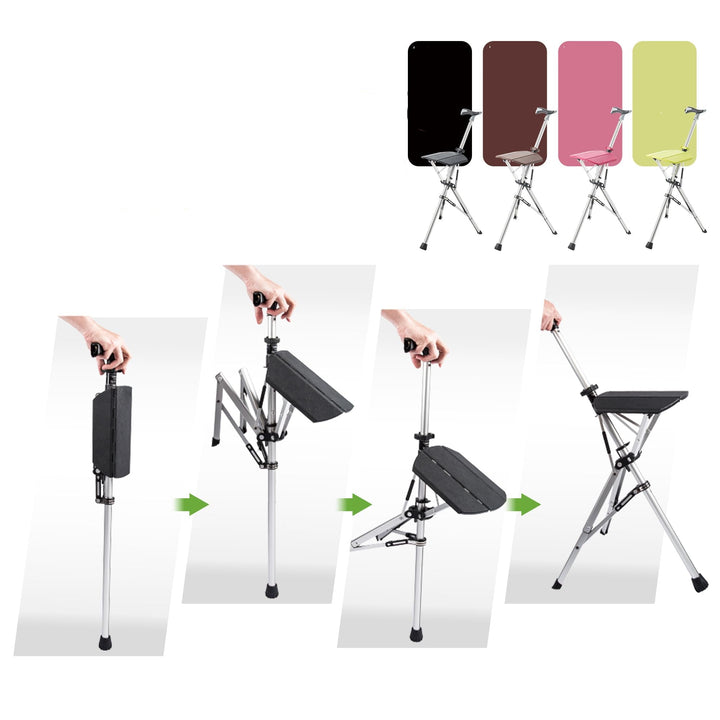 CrutchSeat - Foldable Stool for Comfort - Lightweight and Portable
