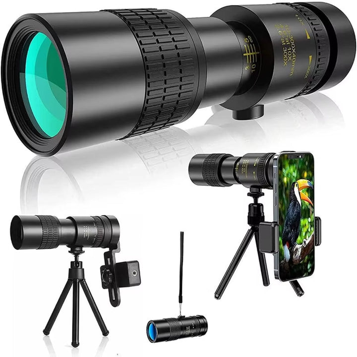 ProView HD Long Range Monocular with 7-17x Zoom, BAK4 Prism & Smartphone Mount