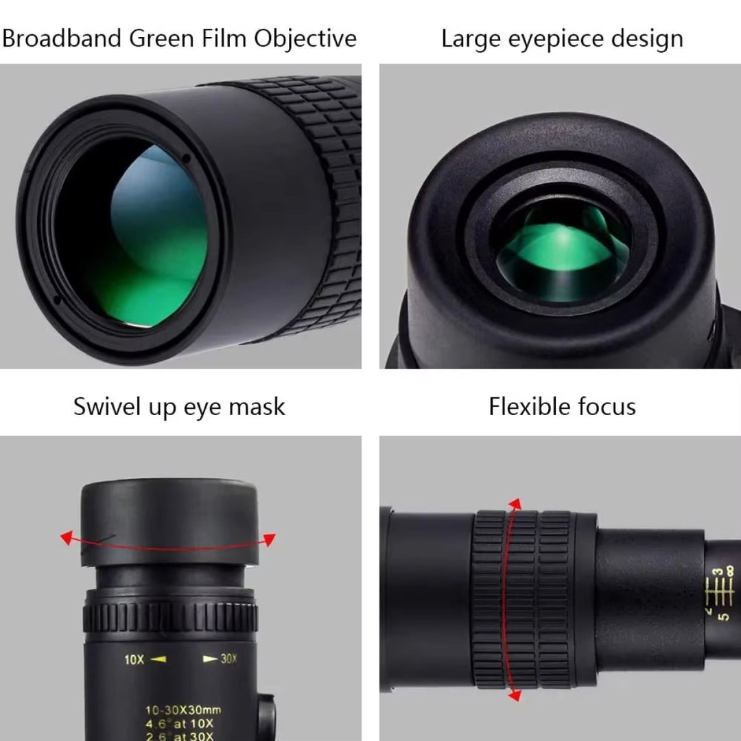 ProView HD Long Range Monocular with 7-17x Zoom, BAK4 Prism & Smartphone Mount
