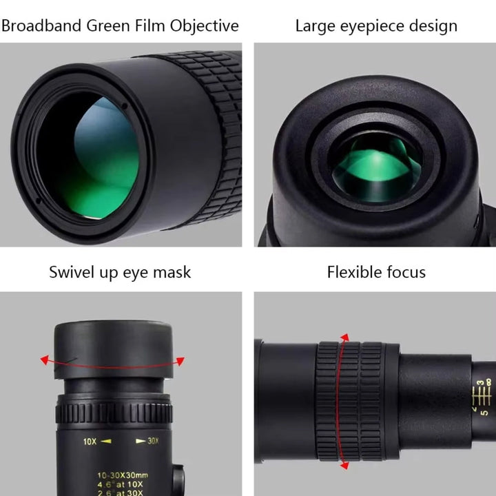 ProView HD Long Range Monocular with 7-17x Zoom, BAK4 Prism & Smartphone Mount