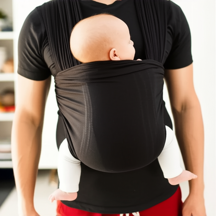 Hands-Free Baby Carrier Shirt with Built-in Pouch and Stretchy Cotton