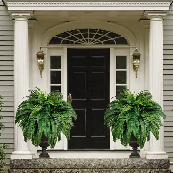 EverVerde UV-Resistant Artificial Boston Fern Set of 18