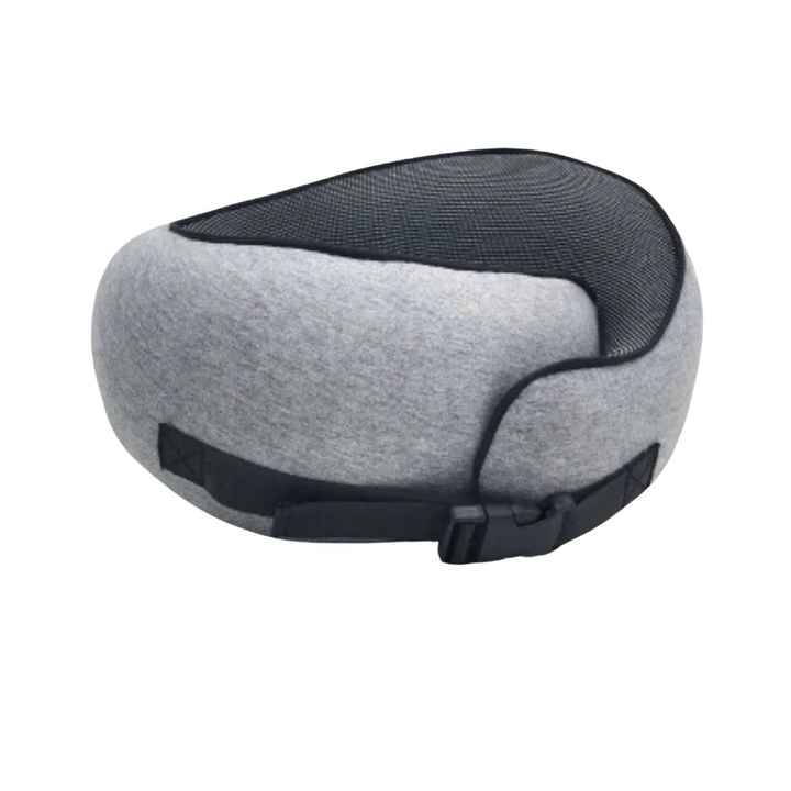 Premium Travel Neck Support Pillow with Snap Closure and Sleep Accessories Kit