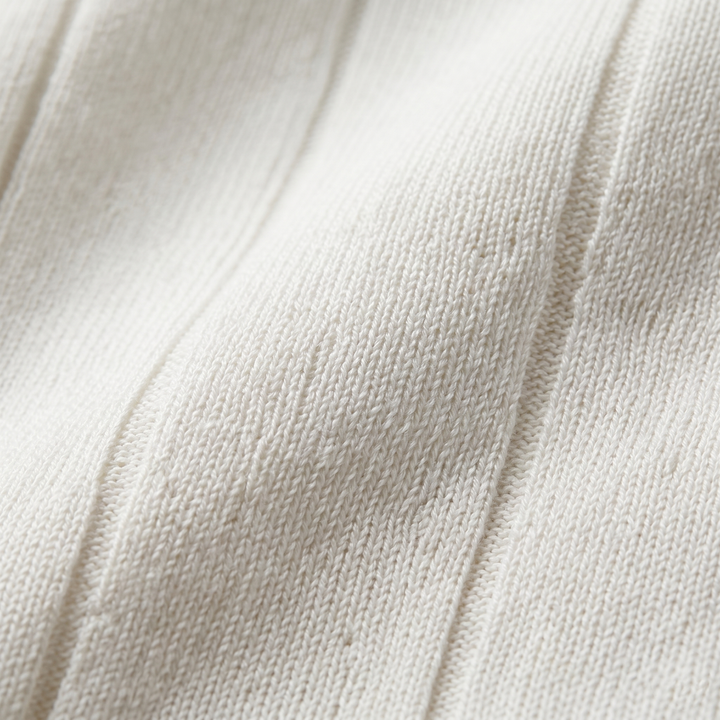 Men's Vertical Stripe Zip-Neck Polo