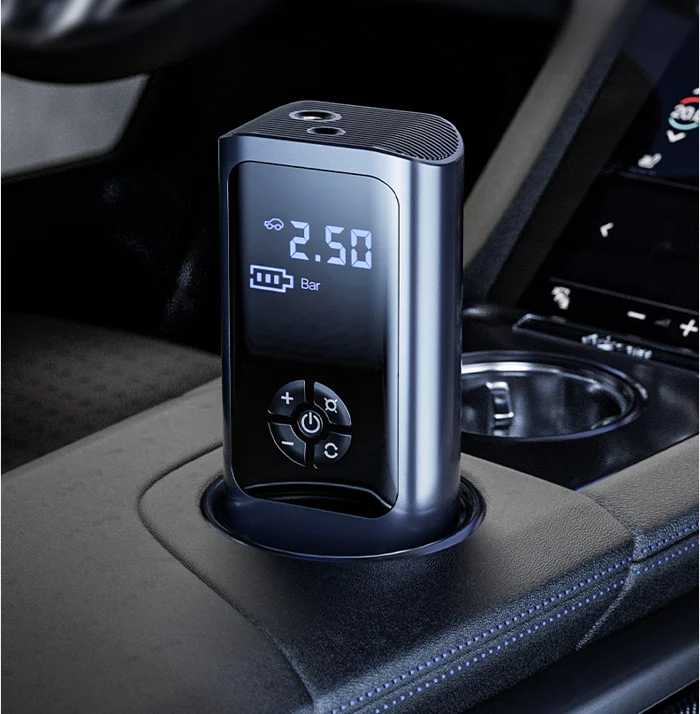 Dual Power Digital Tire Inflator – 12V Compressor with Battery & Car Connection