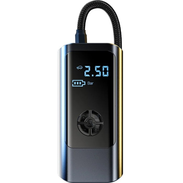 Dual Power Digital Tire Inflator – 12V Compressor with Battery & Car Connection