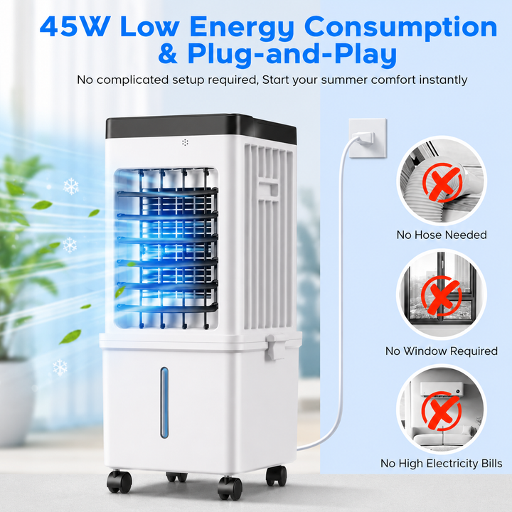 CoolBreeze 12L Portable Evaporative Air Cooler with Remote Control