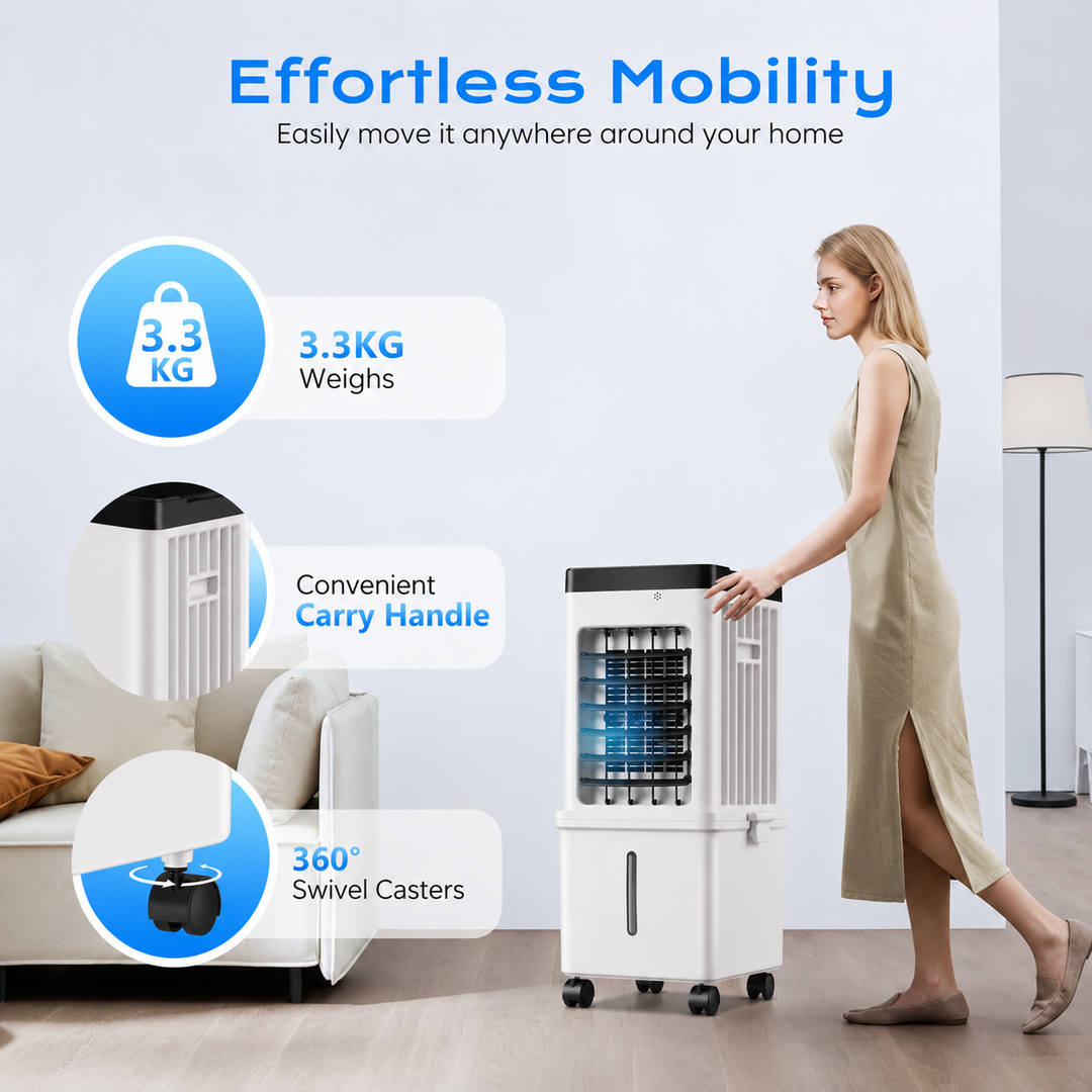 CoolBreeze 12L Portable Evaporative Air Cooler with Remote Control