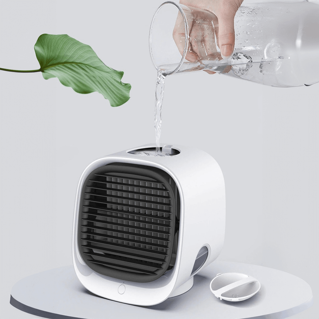 CoolBreeze USB Personal Air Cooler with Water Cooling and LED Display