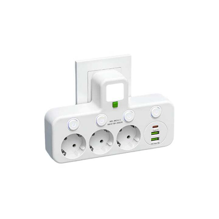 Power Strip Ports Surge Protection & Control Switch