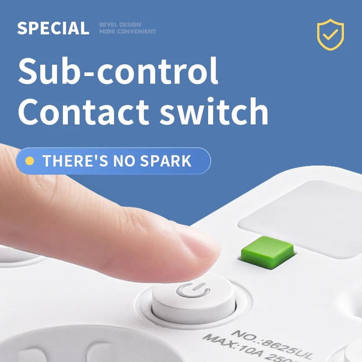 Power Strip Ports Surge Protection & Control Switch