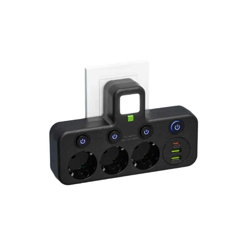 Power Strip Ports Surge Protection & Control Switch