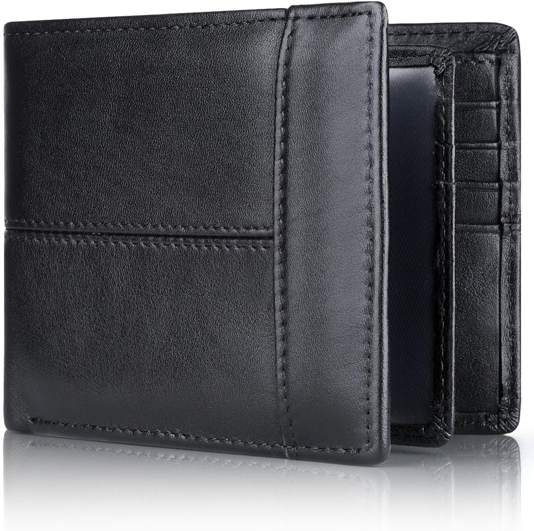 VaultFlex RFID Leather Bifold Wallet with 16 Card Slots for Men