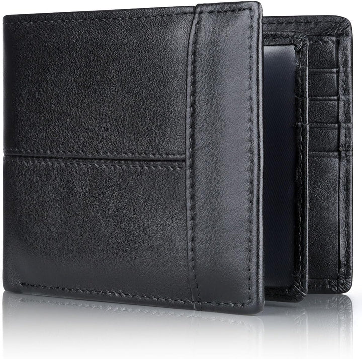 VaultFlex RFID Leather Bifold Wallet with 16 Card Slots for Men