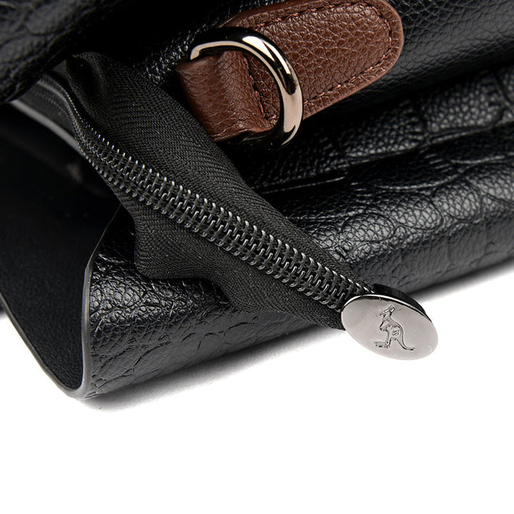 Lena – Croc Embossed Top Handle Bag, Shoulder Bag