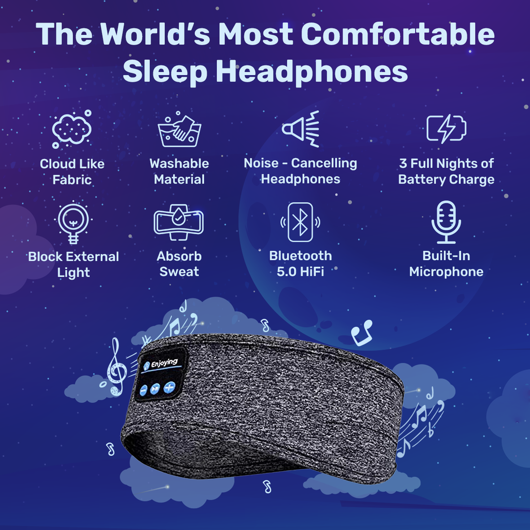 Comfort Sleep Headband - Wireless Audio Headphones for Better Rest