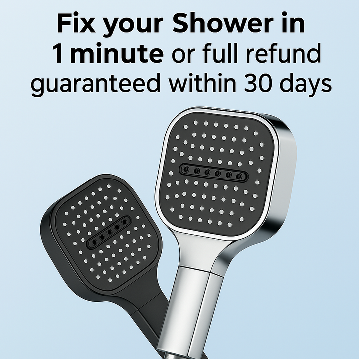 High-Pressure Shower Head with Turbo Boost Technology and Filtration