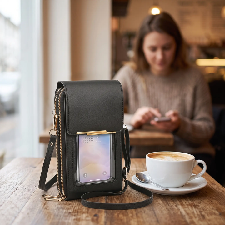 Secure Travel Crossbody Phone Wallet with RFID Protection – Waterproof & Hands-Free