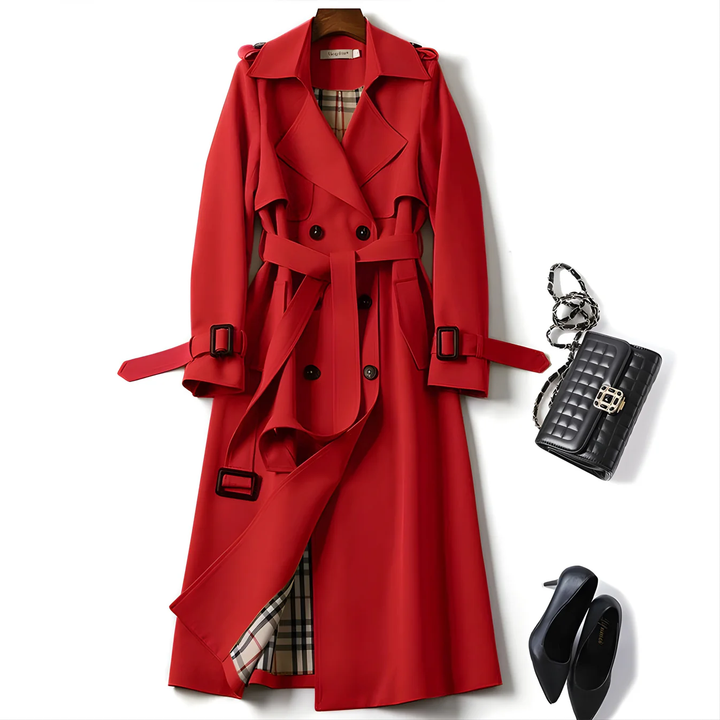 Women's Classic Belted Water-Resistant Trench Coat