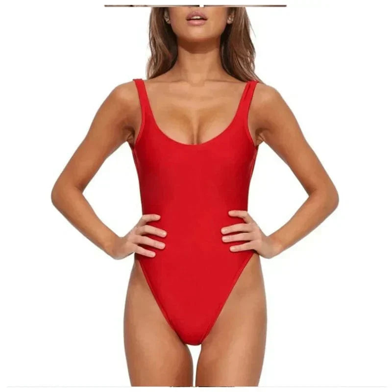 Open Back One-Piece Swimsuit for Women