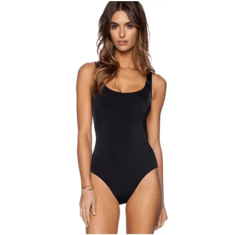 Open Back One-Piece Swimsuit for Women