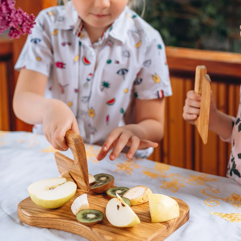 Safe Montessori Children's Knife in Natural Wood