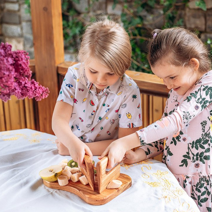 Safe Montessori Children's Knife in Natural Wood