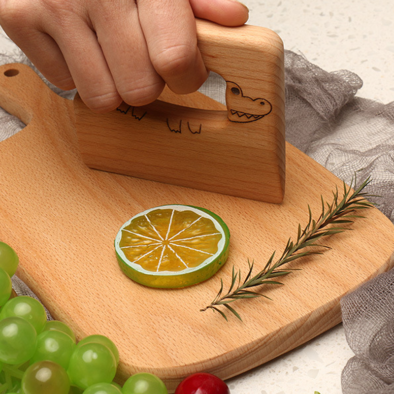 Safe Montessori Children's Knife in Natural Wood