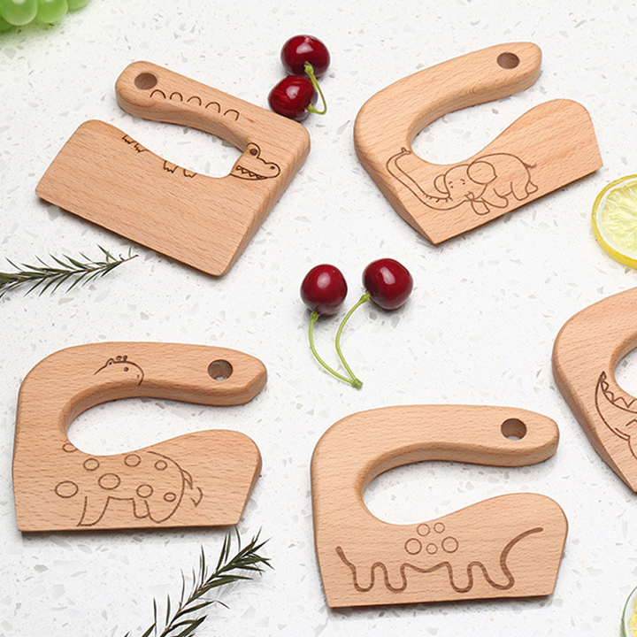 Safe Montessori Children's Knife in Natural Wood