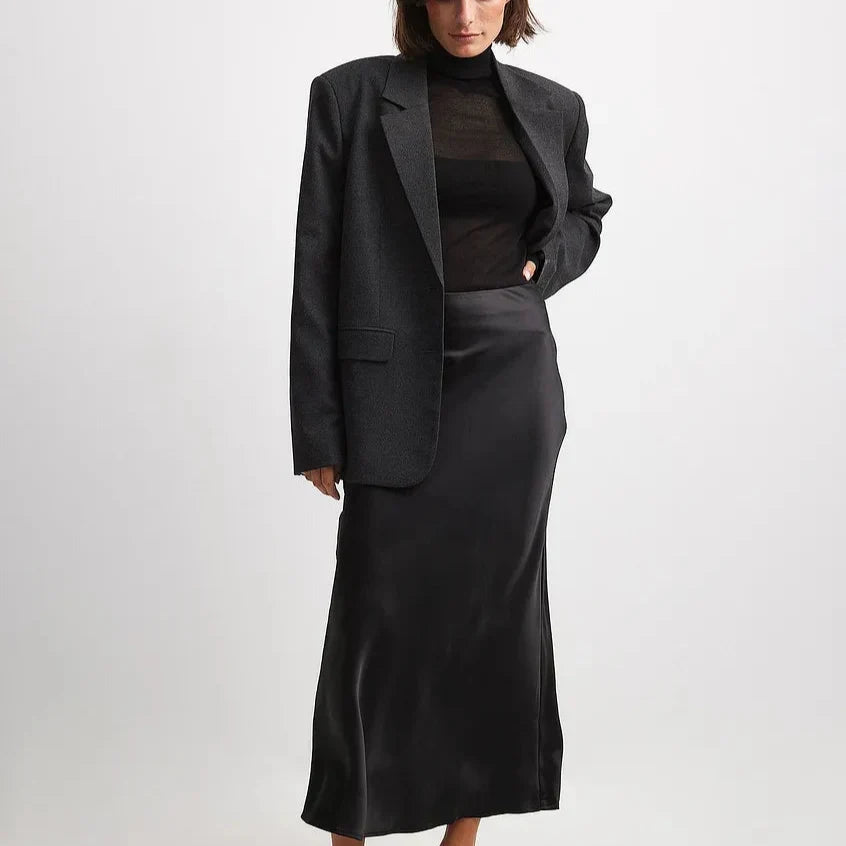 Chaveli - High Waist Satin Skirt