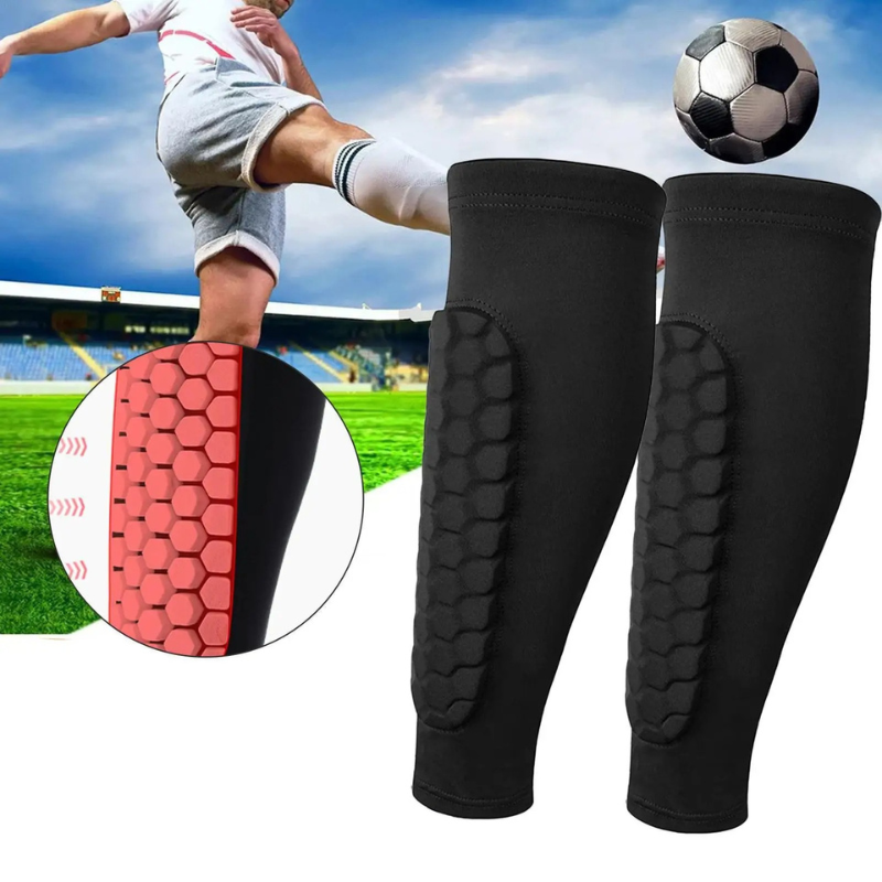 Honeycomb Compression Shin Guard – Premium Protection for Soccer and Sports