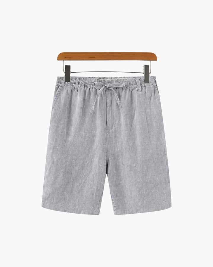 Men's Linen Shorts Straight Fit Summer Casual