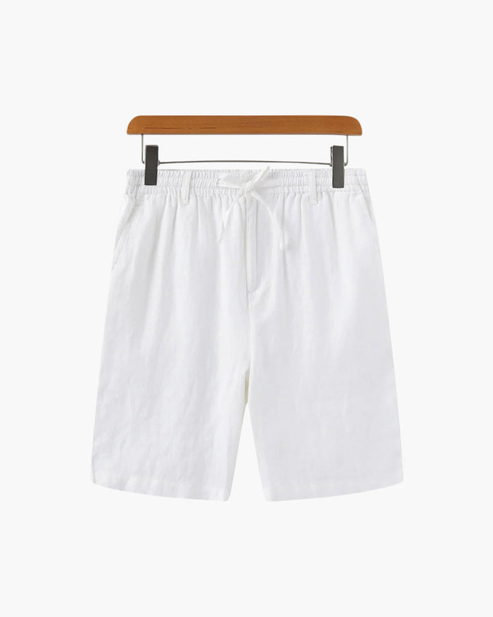 Men's Linen Shorts Straight Fit Summer Casual