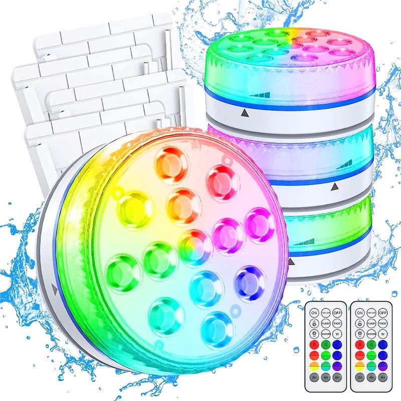Self-adhesive waterproof LED lighting with 16 colors for pool