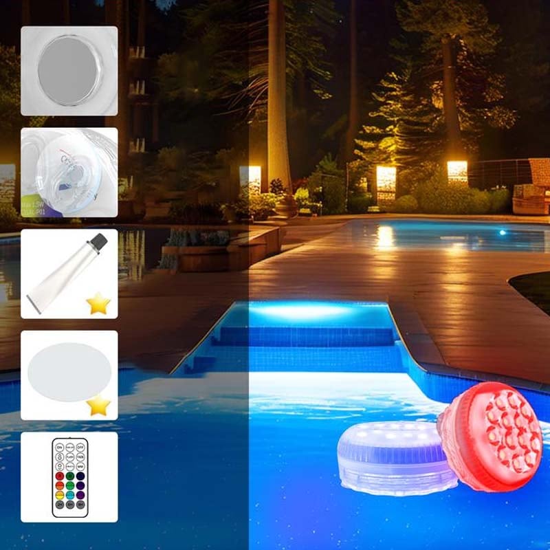 Self-adhesive waterproof LED lighting with 16 colors for pool