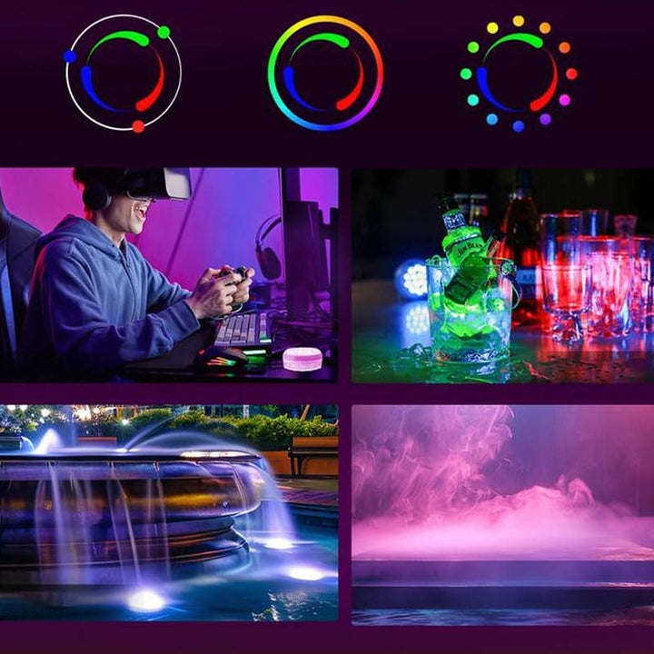 Self-adhesive waterproof LED lighting with 16 colors for pool