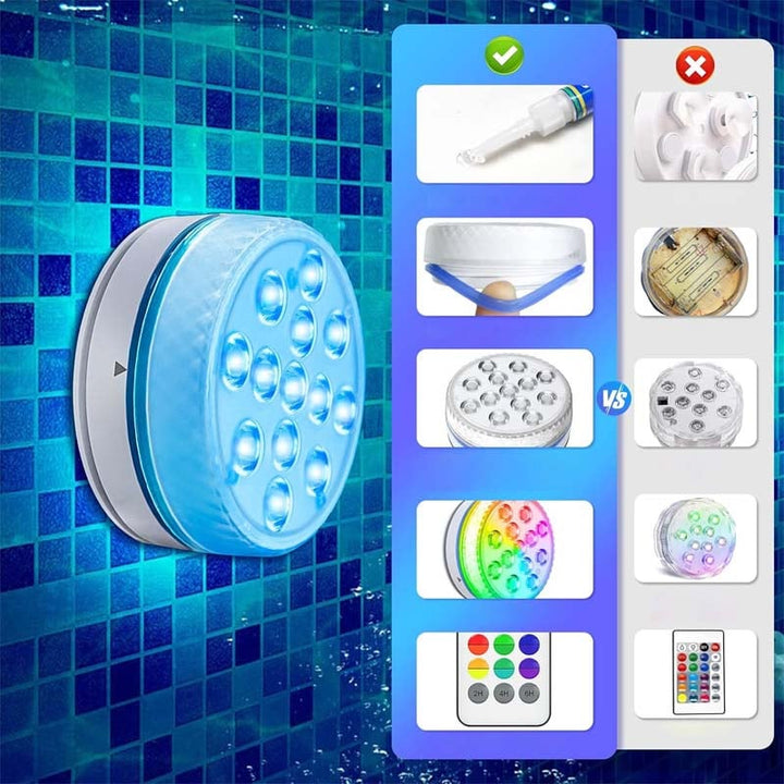 Self-adhesive waterproof LED lighting with 16 colors for pool