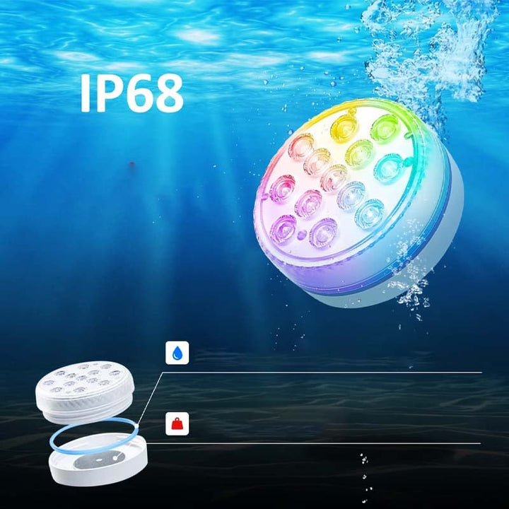Self-adhesive waterproof LED lighting with 16 colors for pool