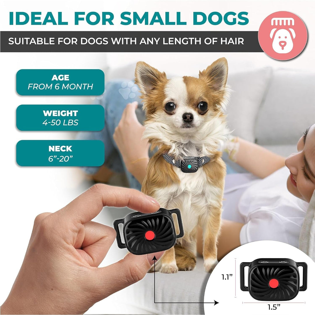Small Dog Anti-Bark Collar Vibration Sound Training Features