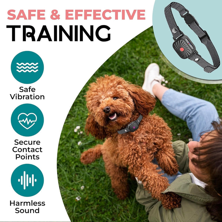 Compact Vibration Training Collar for Small Dogs - Adjustable Sound & Vibration Modes